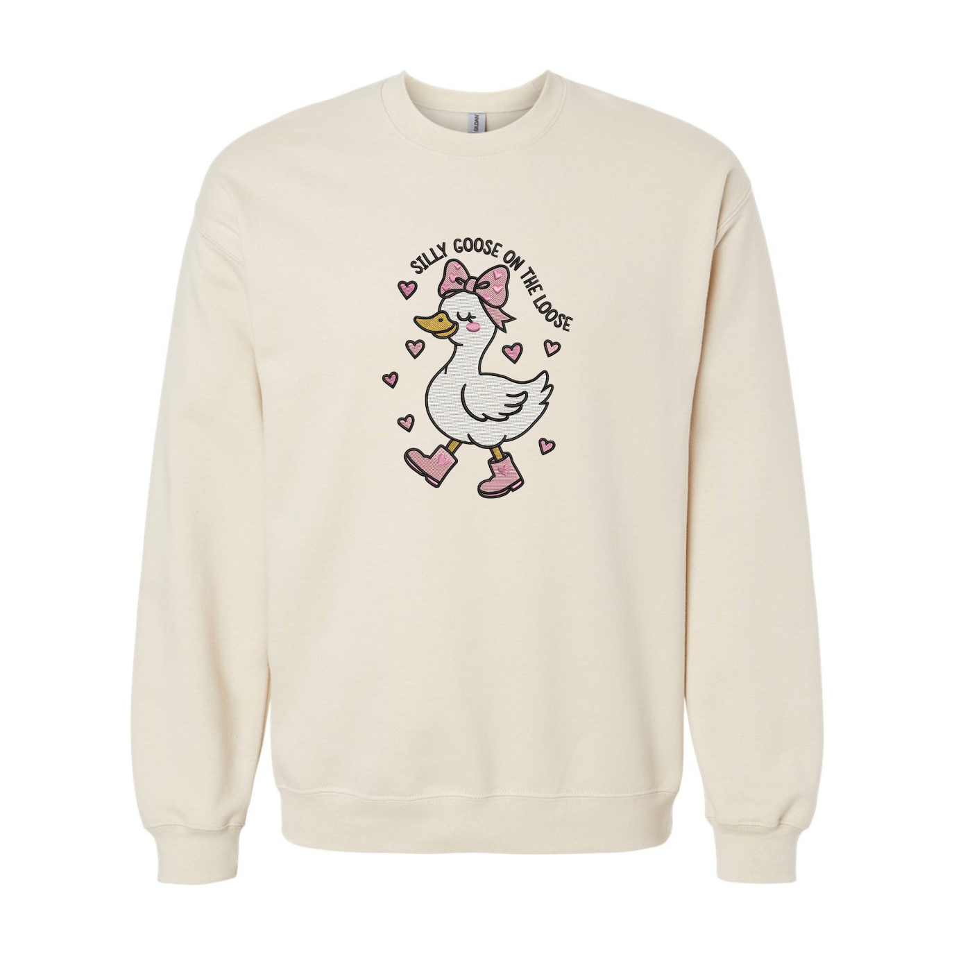 Silly Goose On The Loose Embroidered