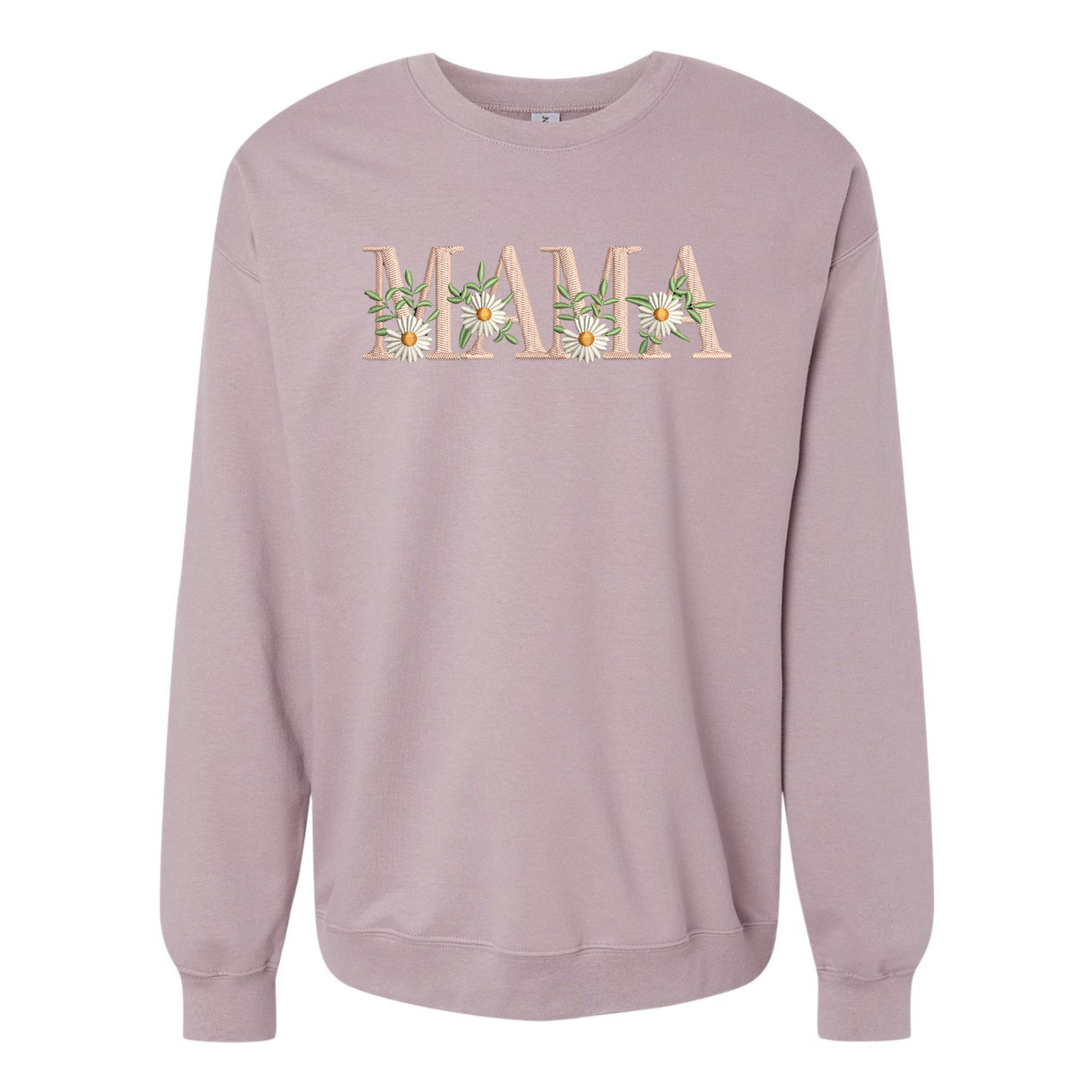 Embroidered Mama Daisy Crew