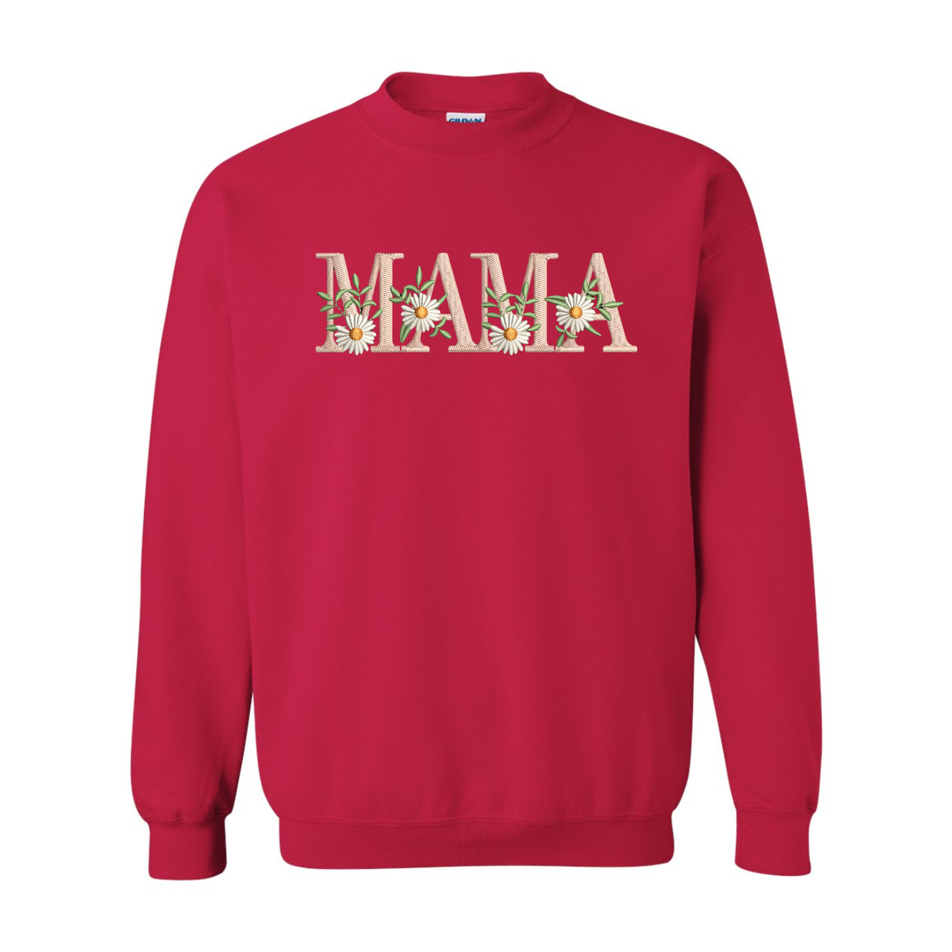 Embroidered Mama Daisy Crew