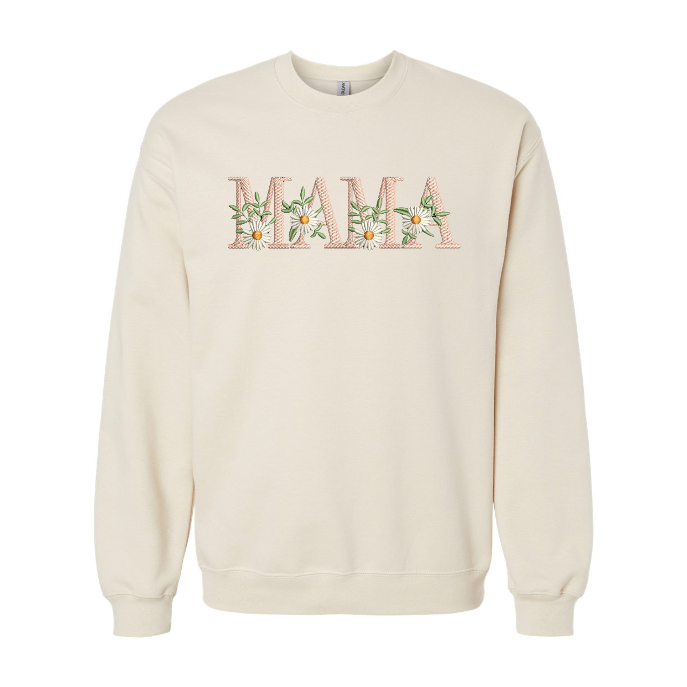 Embroidered Mama Daisy Crew