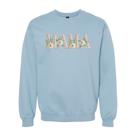 Embroidered Mama Daisy Crew