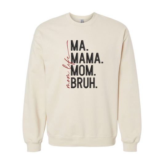 Embroidered Mom Life Crew