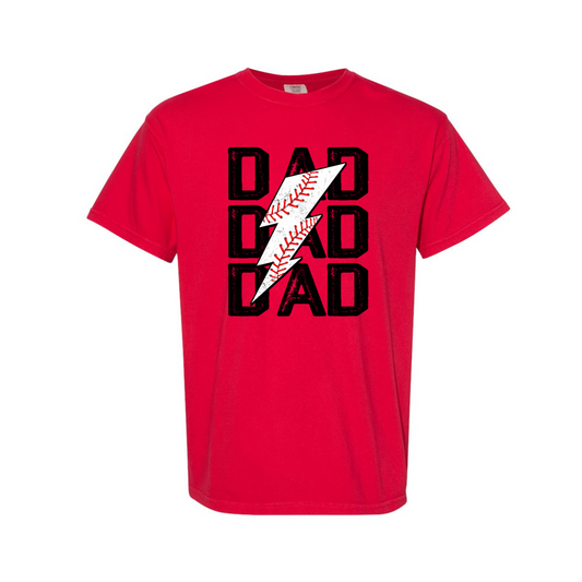 Baseball Lightning Dad Shirt